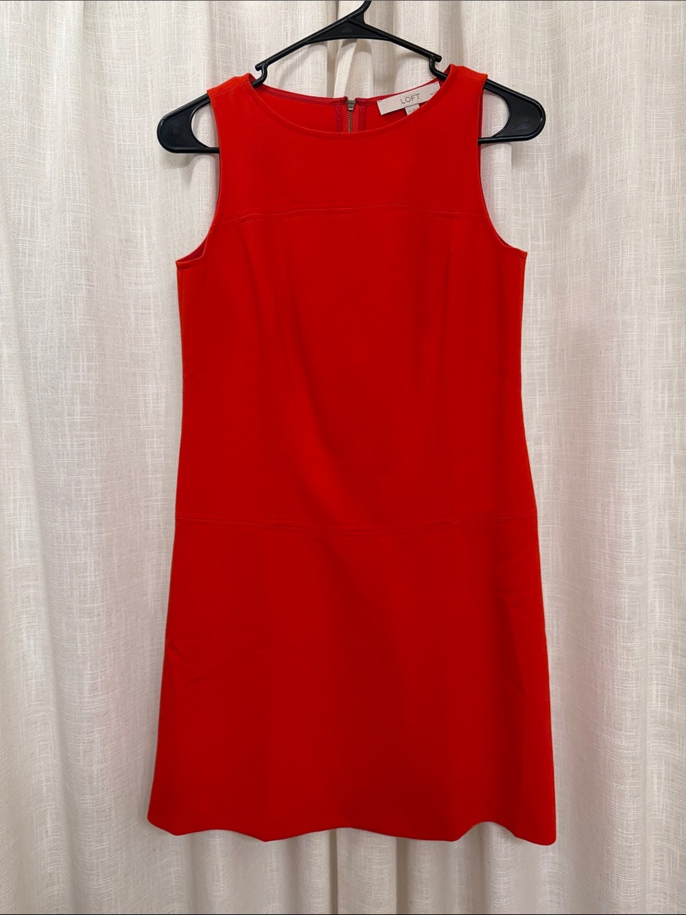 VINTAGE Loft Red Shift Dress